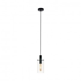 Eglo-MONTEFINO H/L 1X60W E27 Black - Pendant Light